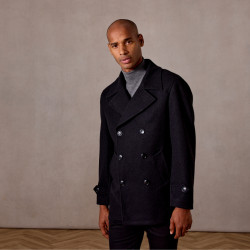 REEVE Double Breasted Car Coat Black