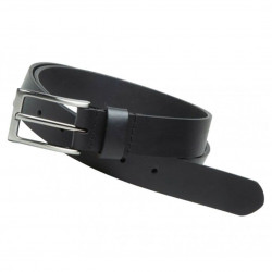 Oxford Leather Trouser Belt - 100% Genuine Leather Black