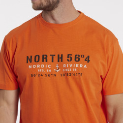41145 North 56°4 printed t-shirt Orange