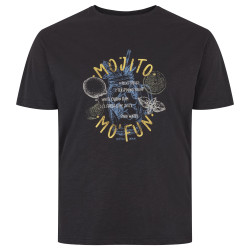 41329 North 56Denim printed t-shirt Black