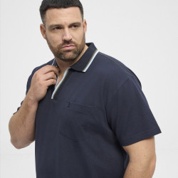 51125 N°RTH pique v-neck polo Night Sky