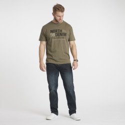99325 North 56Denim Printed T-shirt Olive Green
