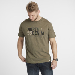 99325 North 56Denim Printed T-shirt Olive Green