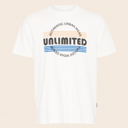 8831 - UNLIMITED Printed Tee White