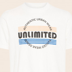 8831 - UNLIMITED Printed Tee White