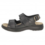 Alfie - Wide Fit Walking Sandals Black