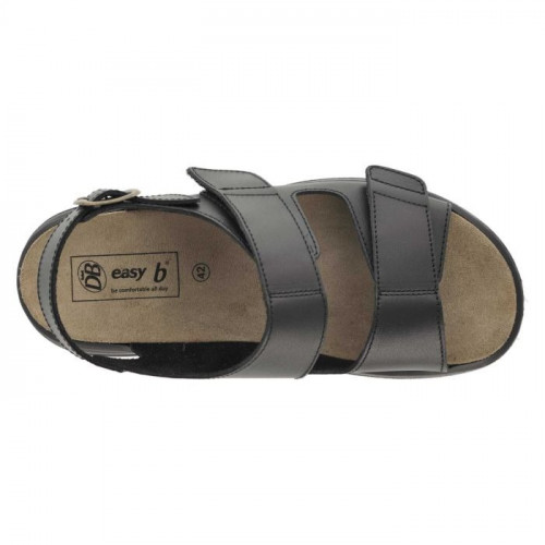 Alfie - Wide Fit Walking Sandals Black