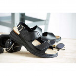 Alfie - Wide Fit Walking Sandals Black