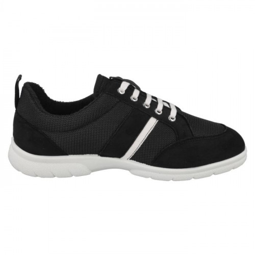 Tim - Wide Fit Lace Canvas Shoe Black