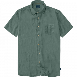 GS-5086 Linen/Cotton Shirt Teal