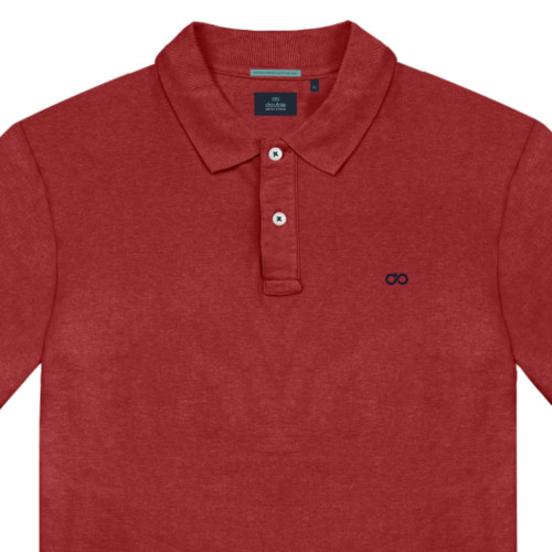 Plain Cotton Poloshirt Red