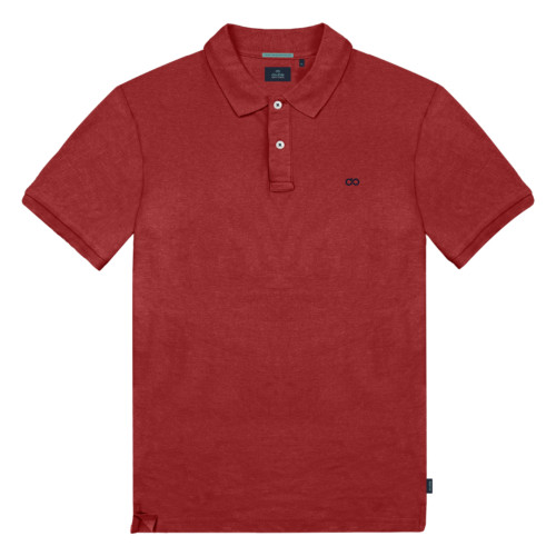 Plain Cotton Poloshirt Red