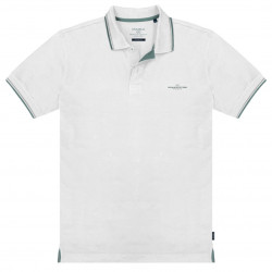 PS-3035 - 100% Pique Cotton Polo Shirt with collar and sleeve trimming WHITE