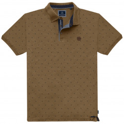 PS-3044 - 100% Pique Cotton Polo Shirt All Over Print TAN