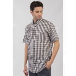 GS-5078 Checked Shirt OFF-WHITE STONE BLUE GS-5078 Checked Shirt OFF-WHITE STONE BLUE