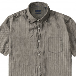 GS-5093 100% Cotton Printed Shirt TAUPE