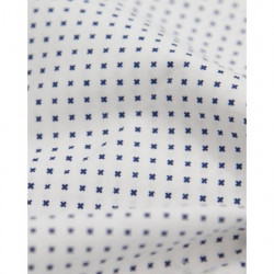 4280 - Printed Cotton Shirt White