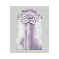 Striped Cotton Shirt Wine