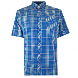 443 - Espionage Checked Shirt Royal blue