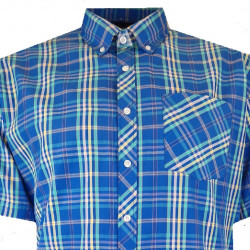 443 - Espionage Checked Shirt Royal blue