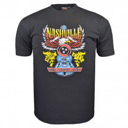 431 - Nashville Print Tee Black