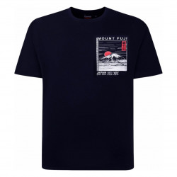 422 - Mount Fuji Print Tee Navy 