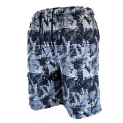 SW104 Monochrome Print Swim Cargo Shorts