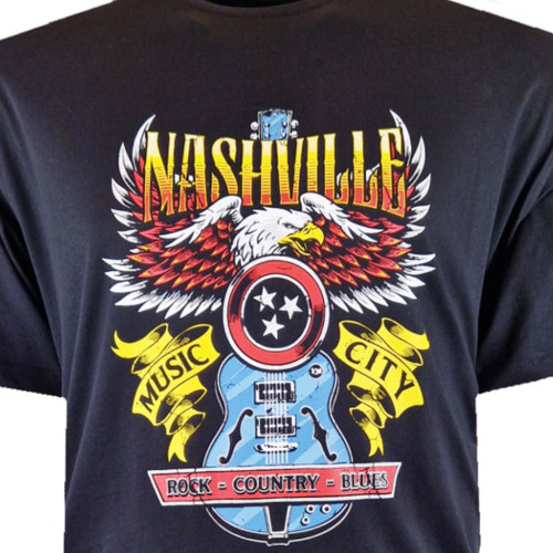 Nashville Print Tee Black