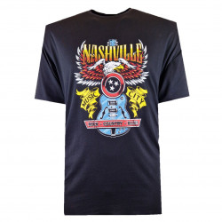 431 - Nashville Print Tee Black