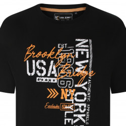 5736 NY Print Tee Black