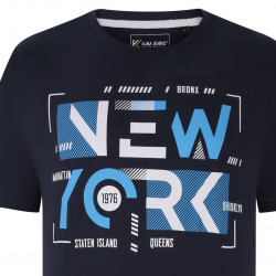 5736 NY Print Tees Navy