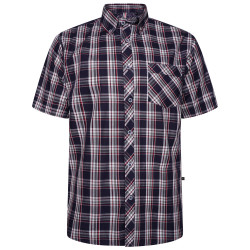 6337 Check Shirt Navy Blue