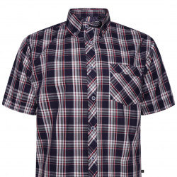 6337 Check Shirt Navy Blue