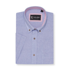 6340 Linen Mix Shirt BLUE