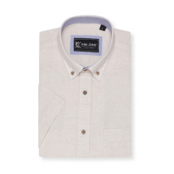 6340 Linen Mix Shirt Ecru