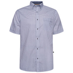 6346 Geo Printed Shirt BLUE
