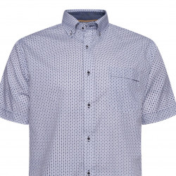 6346 Geo Printed Shirt BLUE