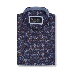 P044 Premium Floral Print Shirt MOONLIGHT