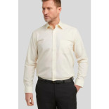 3300 - Double Two Cotton Rich Plain Office Shirt Cream