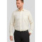 3300 - Double Two Cotton Rich Plain Office Shirt Cream