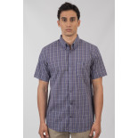 5078 Check Shirt 100% Cotton INDIGO WHITE 