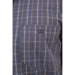 5078 Check Shirt 100% Cotton INDIGO WHITE 
