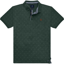 3081 All-Over Print Polo Shirt FOREST GREEN