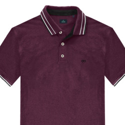 3035 Tipped Polo Shirt  RASPBERRY
