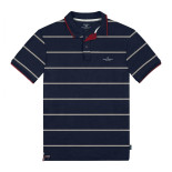3088 Striped Polo Shirt NAVY TAUPE