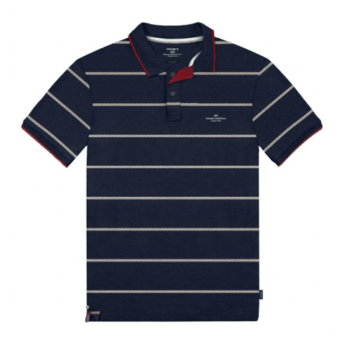3088 Striped Polo Shirt NAVY TAUPE