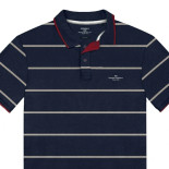 3088 Striped Polo Shirt NAVY TAUPE