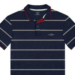3088 Striped Polo Shirt NAVY TAUPE
