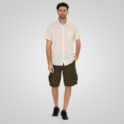 Linen/cotton shirt in short Sleeves