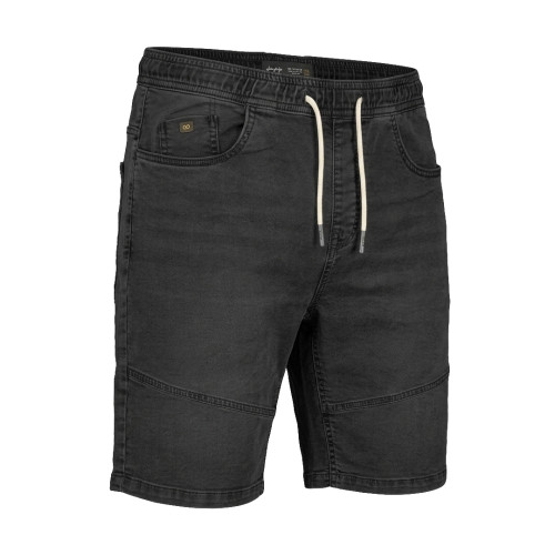 Elasticated Waist Denim Shorts Used BLACK